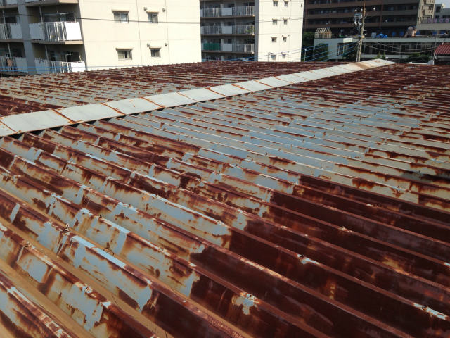 K株式会社様事務所　折半屋根塗装　施工事例