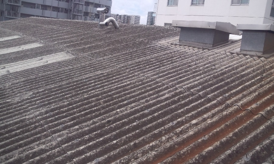 埼玉県川口市　工場大波スレート屋根塗装工事