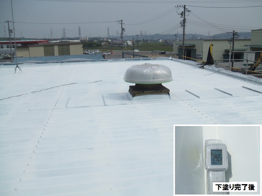 企業様 アドクールAqua EX-011α　屋根遮熱塗装工事例